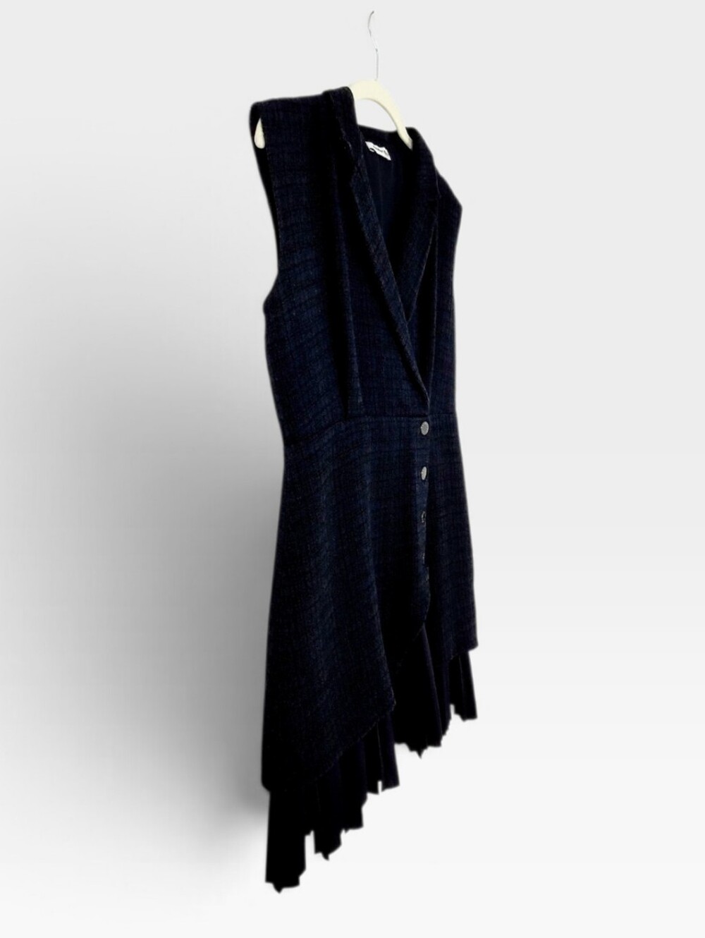 SANDRO Alexandrie Tweed Sleeveless Layered Blazer Mini Dress Size 38 US 4 / 6 - Picture 6 of 16